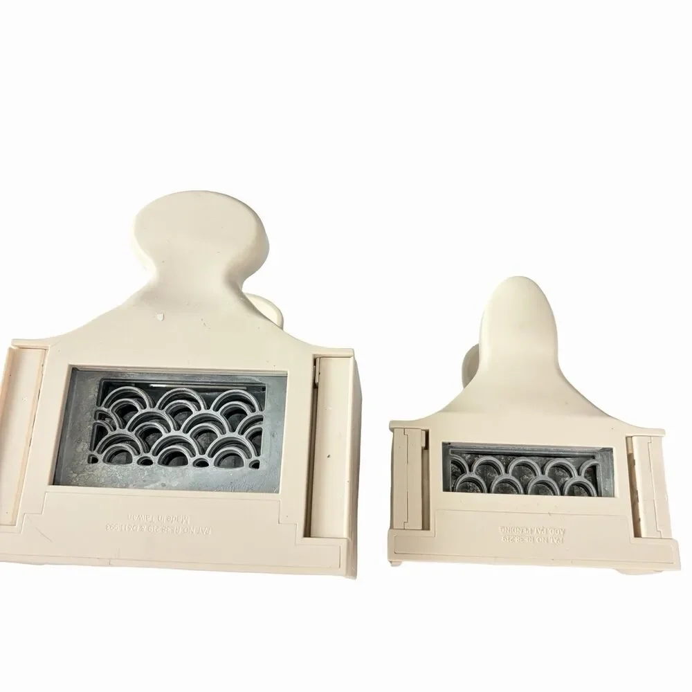 2 Martha Stewart Scallop Bow Deep Edge & 1 single Standard Punch folding wings